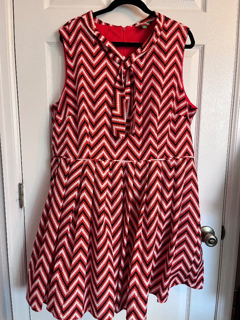 Modcloth I Can Zig It Sleeveless Chevron Print Dress